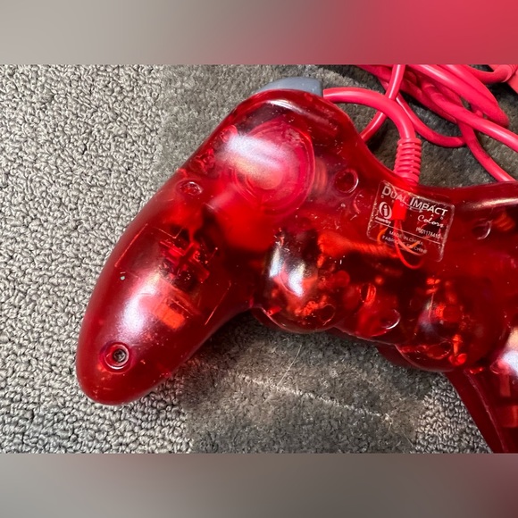 *6 for $10!* *UNTESTED* Dual Impact Colors Transparent Red PS1 Controller - Picture 8 of 14